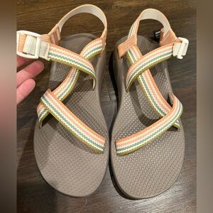 Chaco Women's Sandals with Peach and White Straps